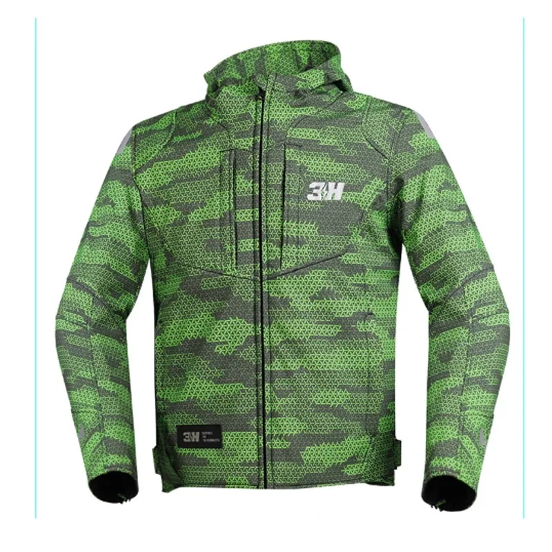 

Green Motorcycle Winter Clothes Keep Warm Motorcycle Jacket CE Certification Anti-fall Racing Winter Clothing Windbreak S-4XL