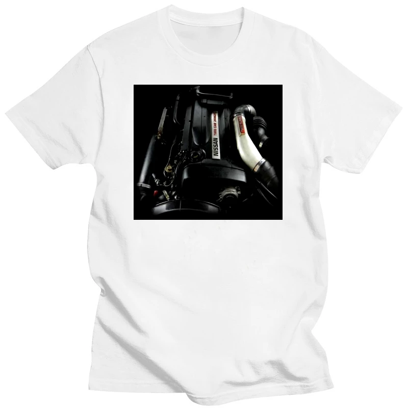 Newest 2019 T Shirt Men Niss Gtr Skyline R32 R33 R34 Rb26 Motor Engine Swap Badge Turbo T Shirt 034939