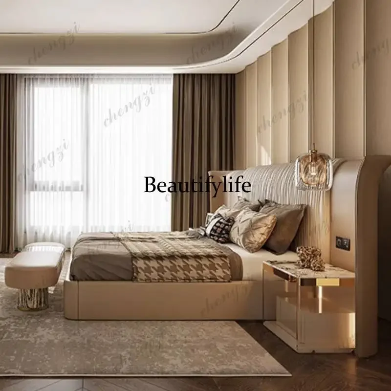 Modern Australia Double Bed Size Couples Large Frame Luxury Double Bed Adults Modern Metal Cama Matrimonial Furniture For HomeAB