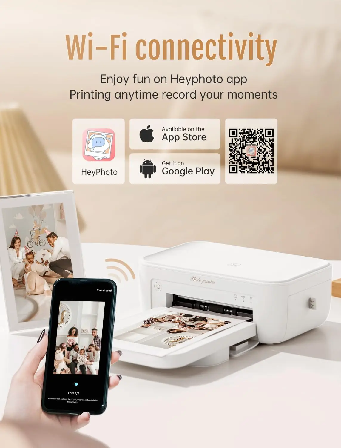 Mini 300 DPI Wireless Instant Photo Printer 4