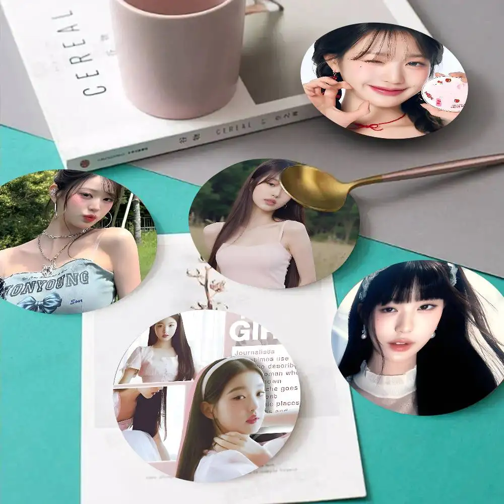 kpop Jang Wonyoung Wooden Coasters Heat Resistant Non-Slip H
