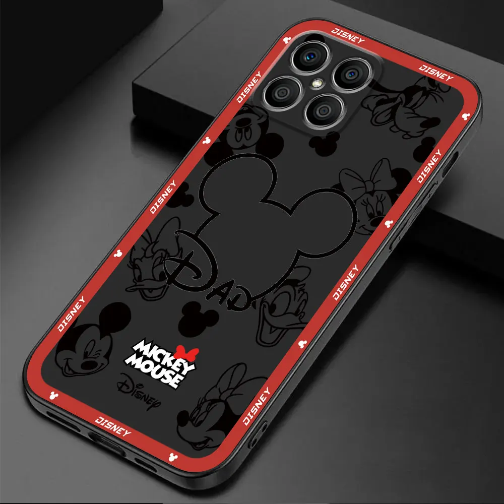 เคสโทรศัพท์ลายศิลปะโลโก้หนูดิสนีย์เกราะป้องกันเสริมกันกระแทกนิ่ม TPU สำหรับ Honor X6a 70 Magic5 Lite X8a X9a 90 Pro X7 8X X6 X8