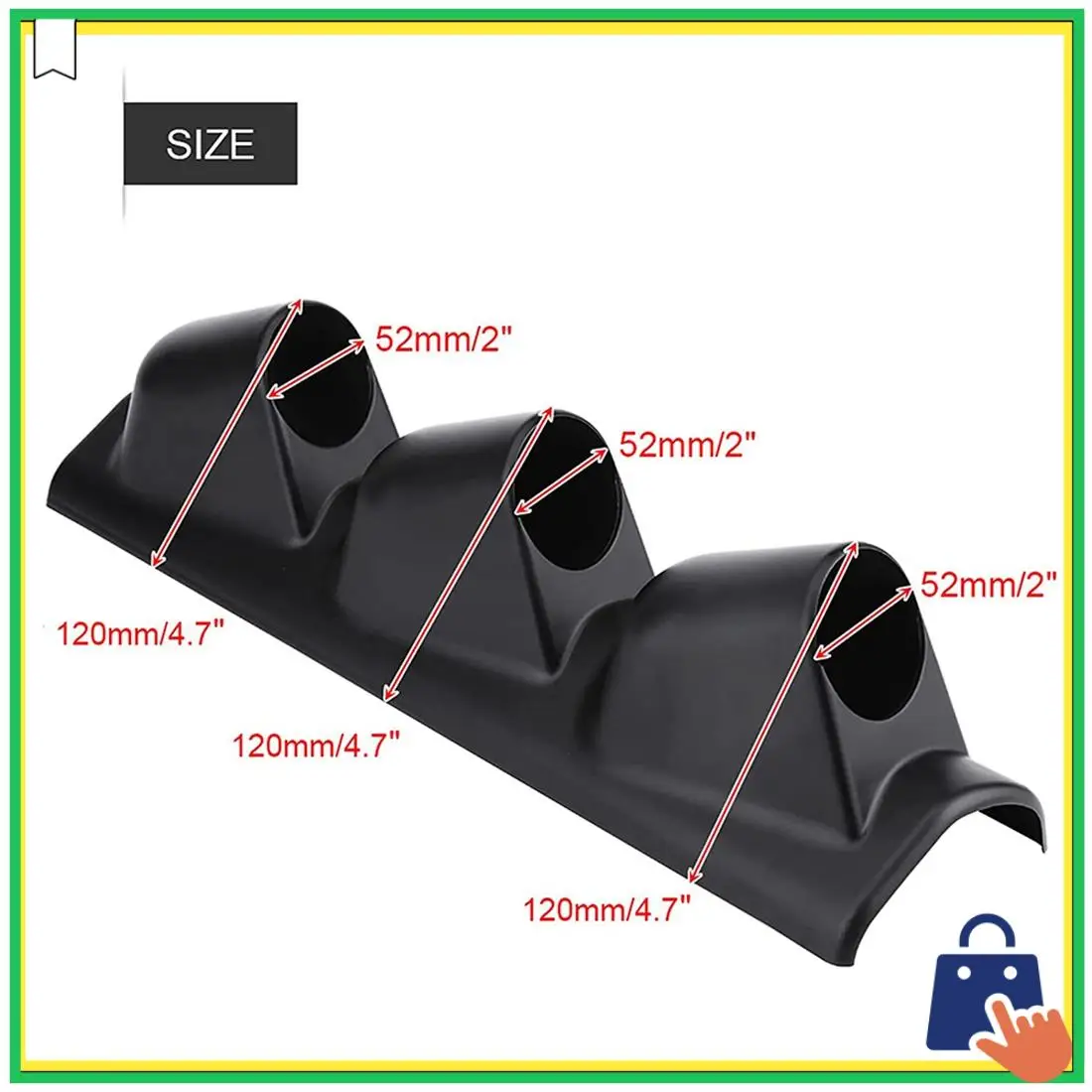 

Advanced Universal 52Mm 2 Inch Meter Gauge Pillar Mount Pod Holder Bracket Cover For Car Auto Boat Motorcycle (Triple Holes)
