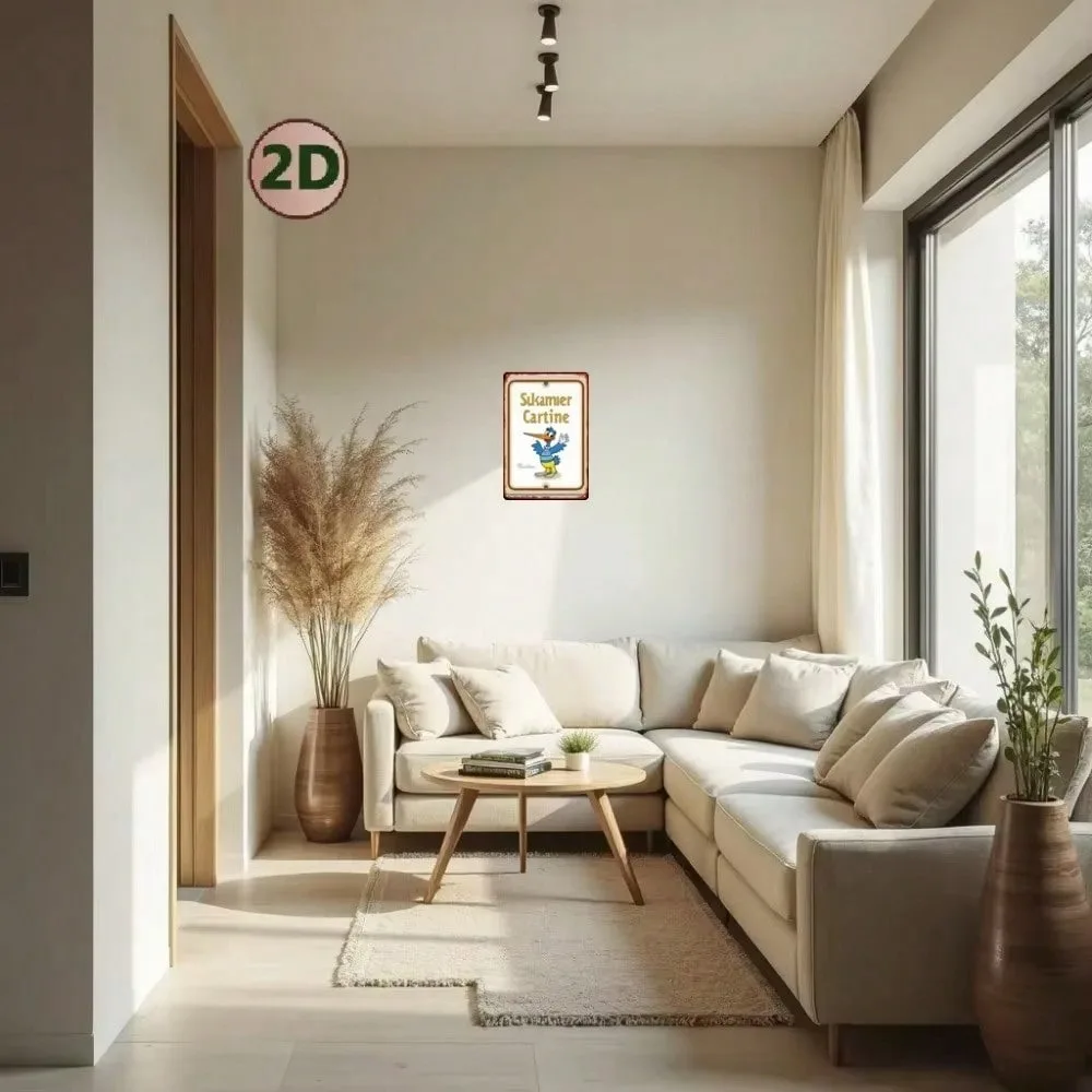 CartoonBirdVibe 2D شقة خمر الكرتون الطيور علامة معدنية 8x12 "-داخلي/خارجي ديكور احتفالي للمنزل بار مقهى 1 قطعة #6