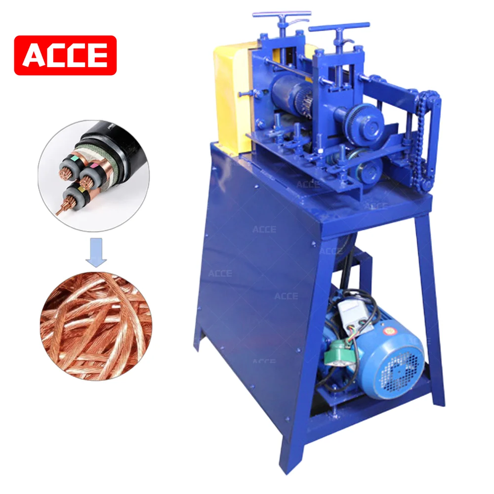 Wire Stripping Tool For Removing Plastic Coating From Scrap Cables Copper Wire Stripping Machine