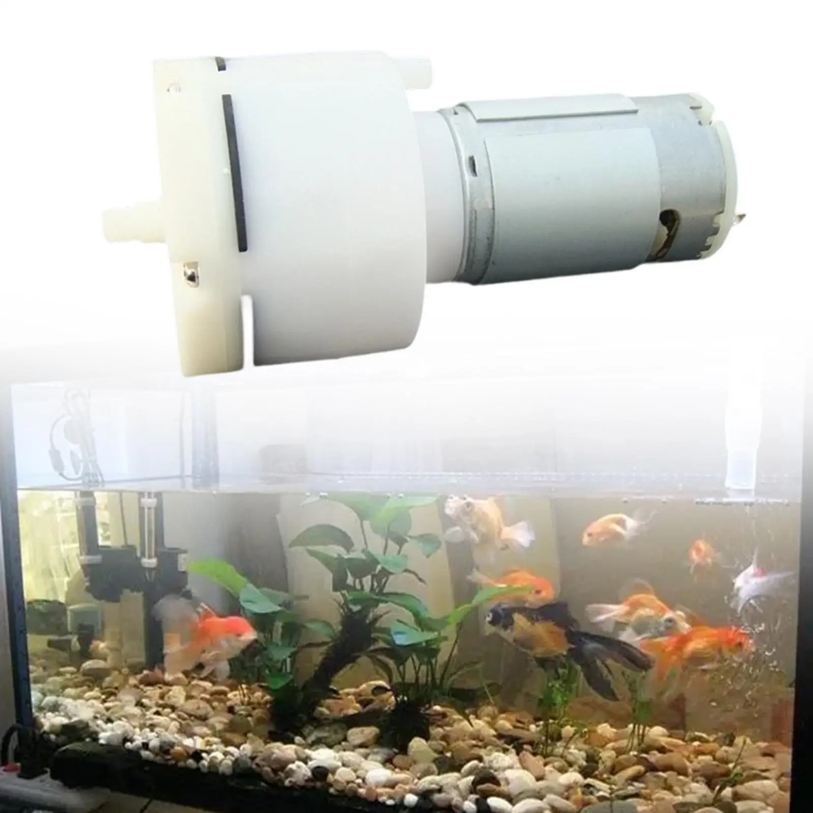 Micro DC 12V Aquarium Air Pump High Flow Vacuum Booster Pump Low Noise Spare Part for Fish Tank Aeration