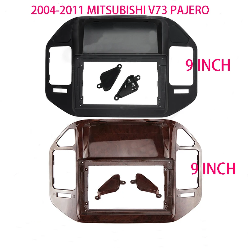 9INCH  Frame Car Radio Audio Frame Panel For Mitsubishi Pajero V73 2004-2011