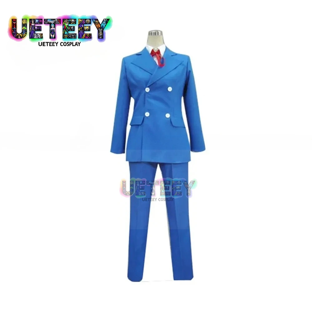 UETEEY Ace المحامي كريستوف جافين الزي الأزرق كوس الملابس تأثيري حلي حجم مخصص #1