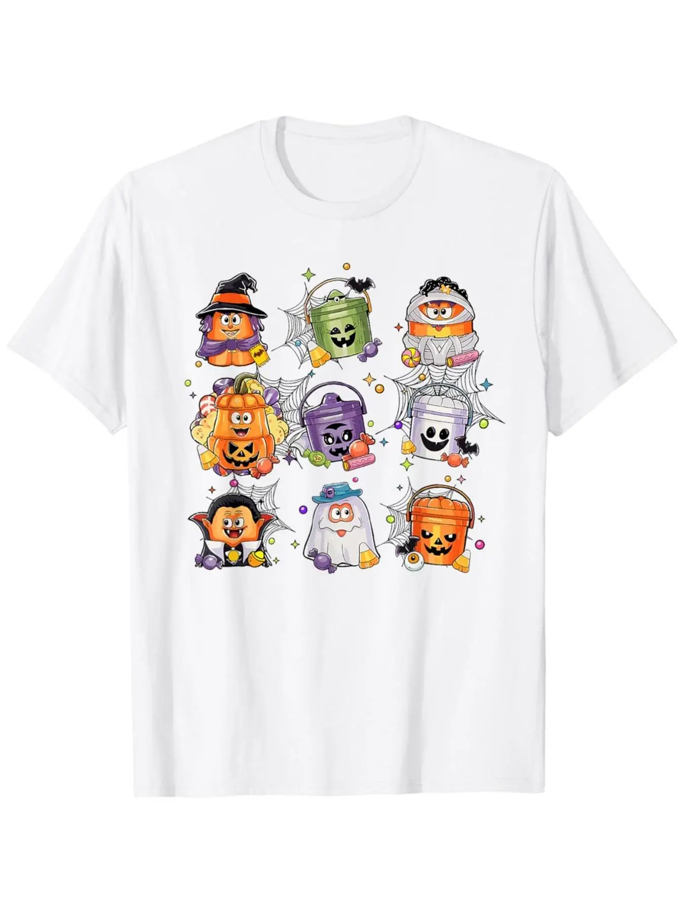 Humorous Halloween Chicken T-Shirt with Retro Nug-Gets Bucket Design, Casual Short Sleeve Tee for Men, Comfortable Fit, Crew Nec