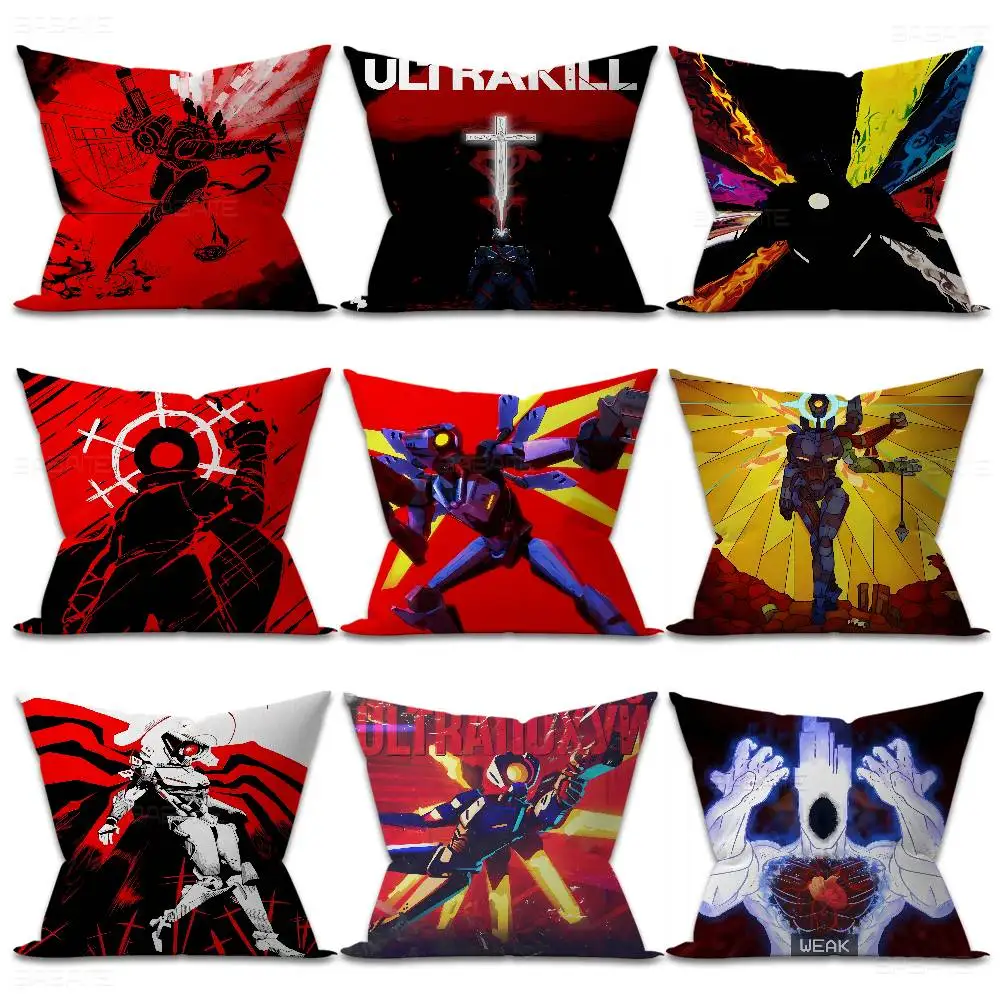 Game ULTRAKILL Pillow Cushion Cover Pillowcase Living Room Sofa Home Decor Customized