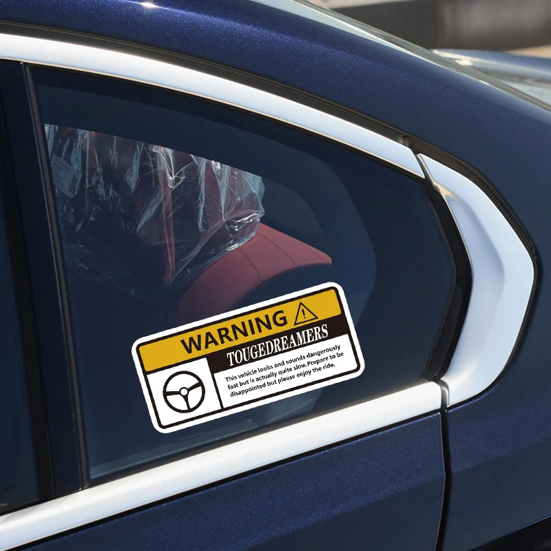 1-teiliges Auto-Warnaufkleber-Set, mehrfarbiger, wasserfester Vinyl-Aufkleber zur Fahrzeugdekoration