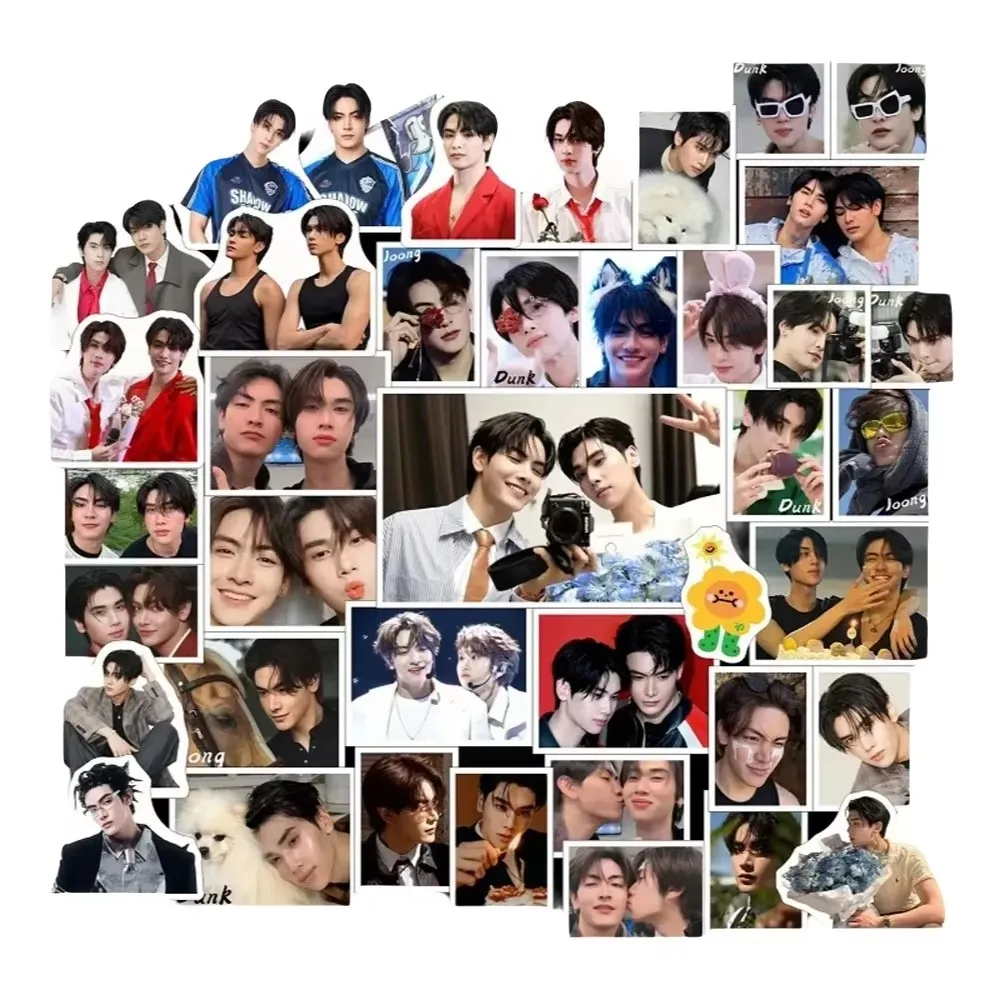 40Pcs Thai Celeb PondPhuwin & SkyNani Stickers, Waterproof Vinyl Decals, Multi-use Decor for Phone, Notebook, Suitcase Fan Gift