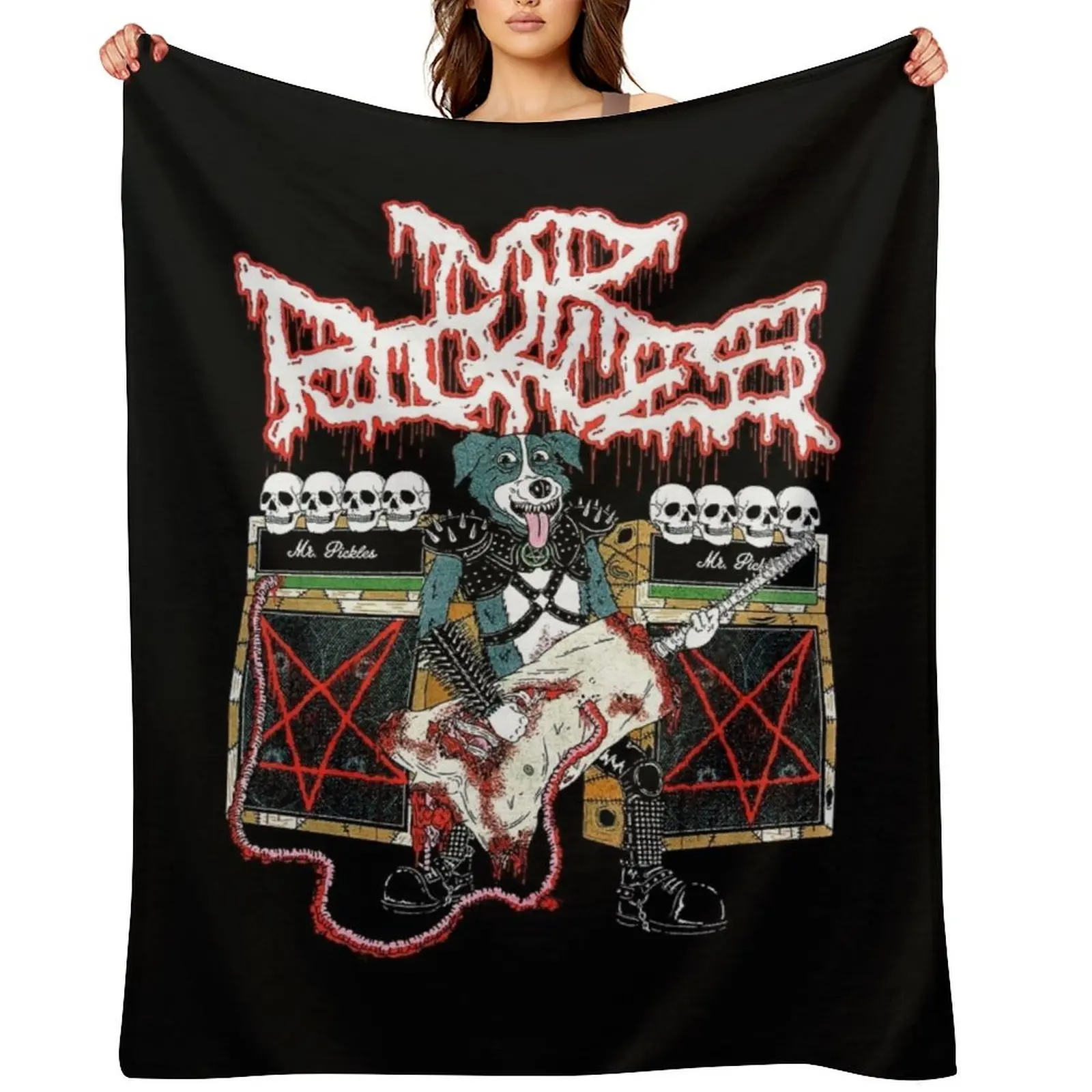 

Mr Pickles Guitar. Throw Blanket heavy to sleep Luxury Brand Bed Custom Blankets