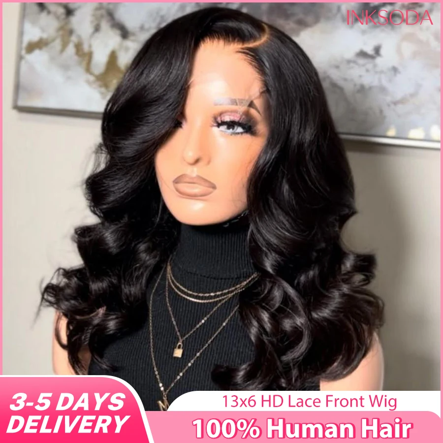 

100% Human Hair Brazilian 30 40 Inch Body Wave 13x4 HD Transparent Lace Front Wig black 13x6 Lace Frontal Wigs Pre Plucked