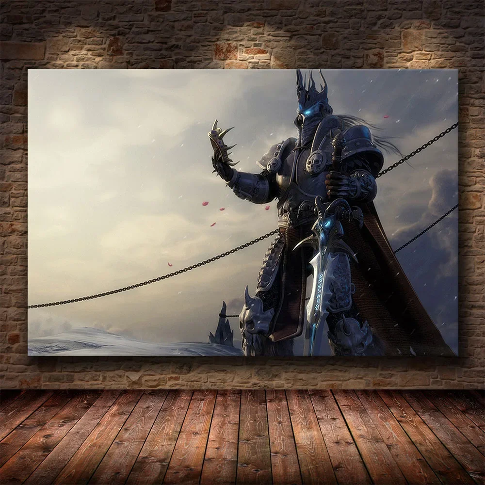 Pósteres e impresiones clásicos de decoración de pared del dormitorio del niño, regalo de estudio de juegos de World of Warcraft, cuadro sobre lienzo para pared, Cuadros
