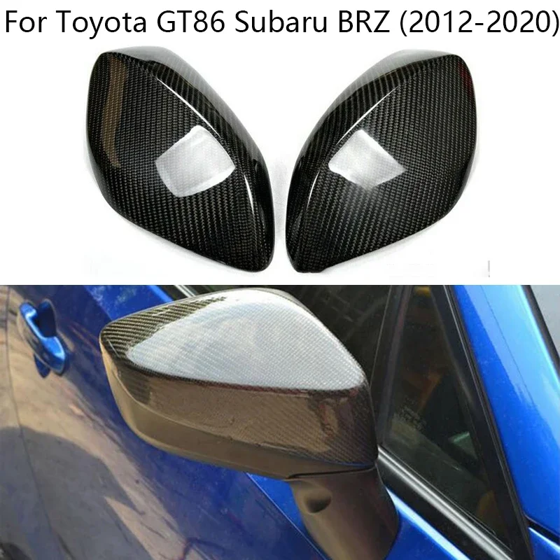 

For Toyota GT86 Subaru BRZ 2012-2020 Real Carbon Fiber Car Rear View Side Mirror Covers Cap Accessoriess Add On Style