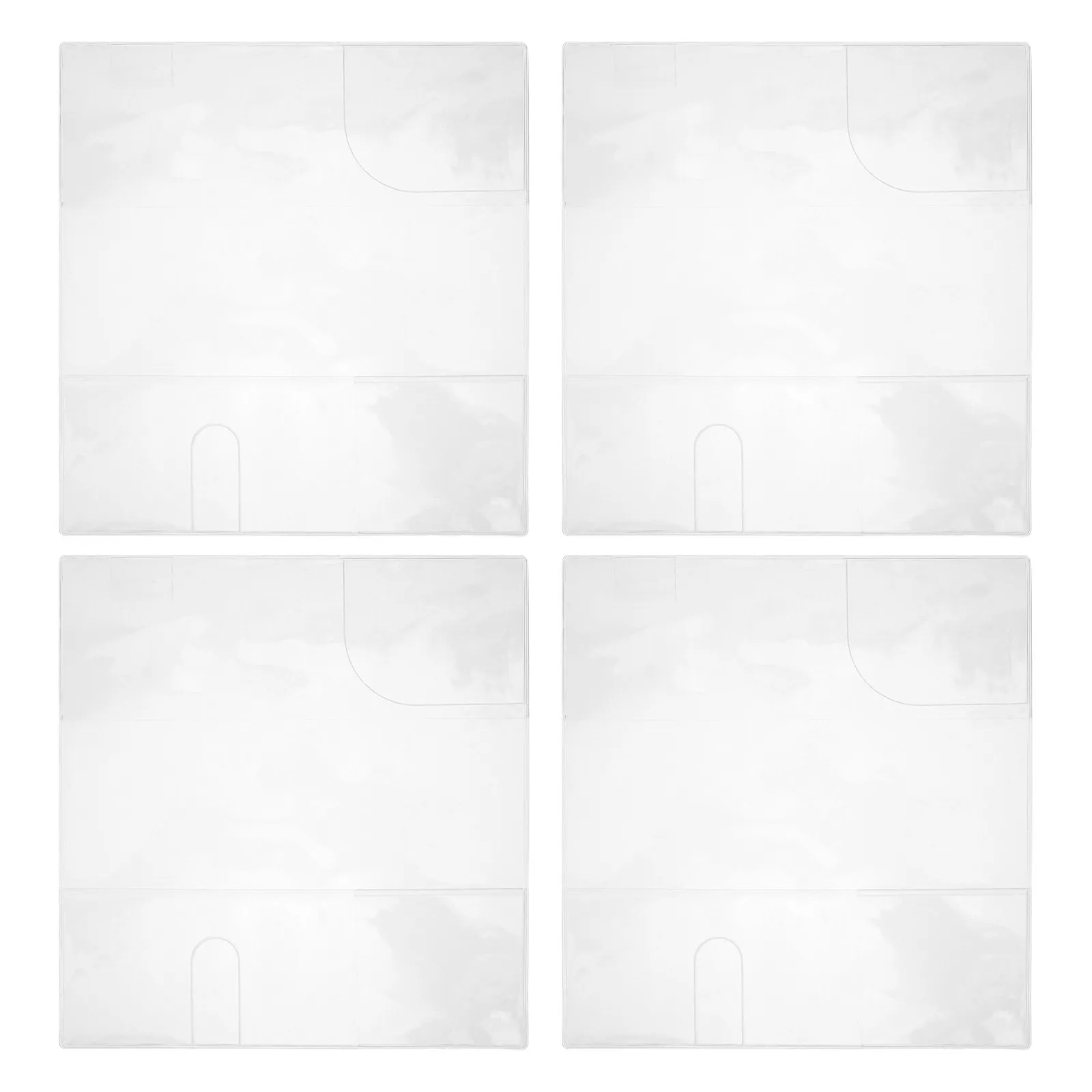 

4 шт. прозрачных защитных обложек из ПВХ для книг, пыле- и водонепроницаемые чехлы для блокнотов, для школы, офиса, учебы, планировщиков