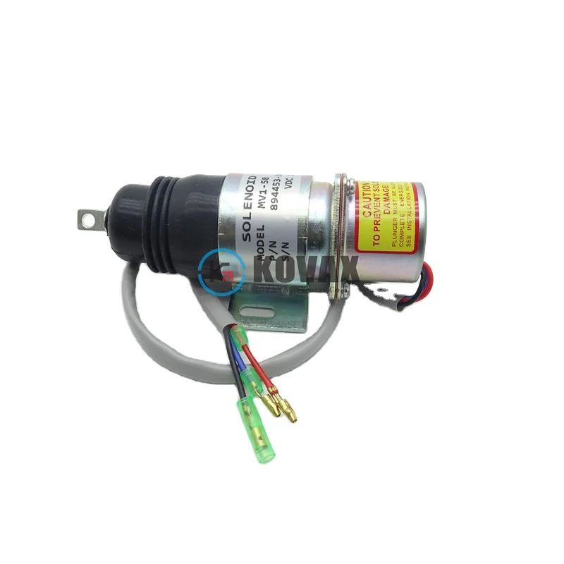 For 894453-3411 High Quality Fuel Stop Solenoid Valve Mv1-58 12v Excavator Engine Parts Isuzu 4jg1 4jg2 6bg1 6bb1 4j62 4j61