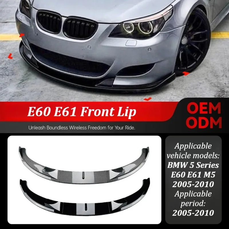 

For BMW 5 Series E60 E61 M5 2005-2010 Front Bumper Lip Spoiler Splitter Diffuser Body Kit Performance Upgrade Modification Parts