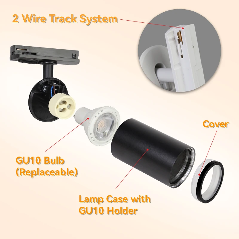 Imagem -05 - Indoor Track Lamps Rail Lighting para Cozinha Spot Led Spotlights Loja de Roupas Home Conjunto Completo Track Lights Gu10