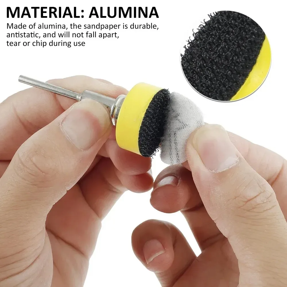 1인치 샌딩 디스크 패드 세트 100-3000 그릿 연마 패드 키트 로터리 툴 샌드페이퍼 액세서리 드롭쉬핑