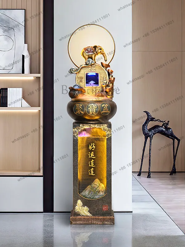 

Fengsheng water, flowing water ornament, fountain circulating water decoration, floor-to-ceiling office next to TV cabinet