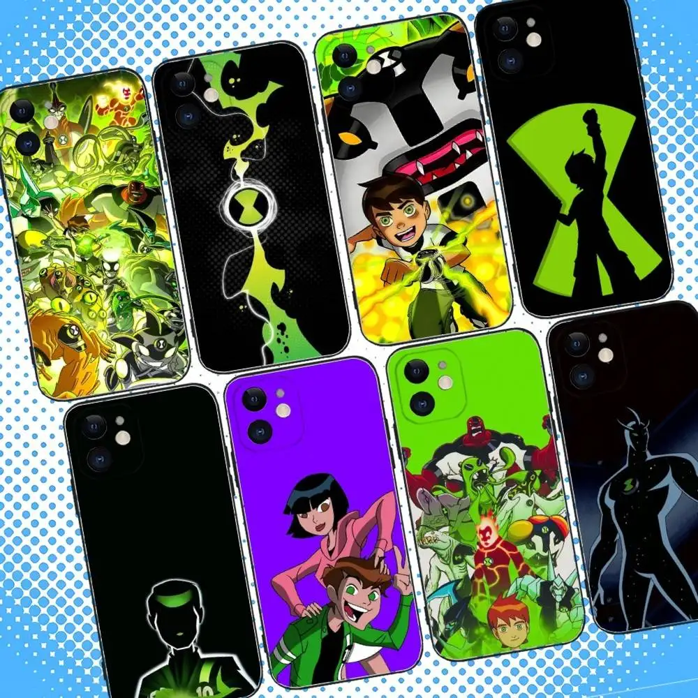 

Cartoon Ben 10 Phone Case For iPhone 17,16,15,14,13,12,11,Pro,Max,Plus,Air,X,XS,XR,SE,8,7,Mini,Soft Black Case