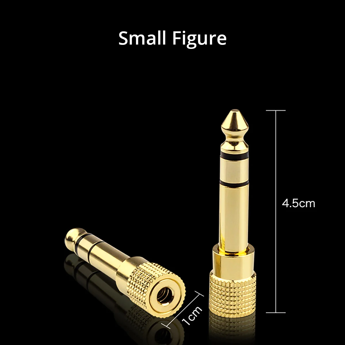 6.35 mm Male to 3.5 mm Female Headphone Adapter Wear-resistant Jack Converter Audio Plug Gold Plating Process Power Amplifier