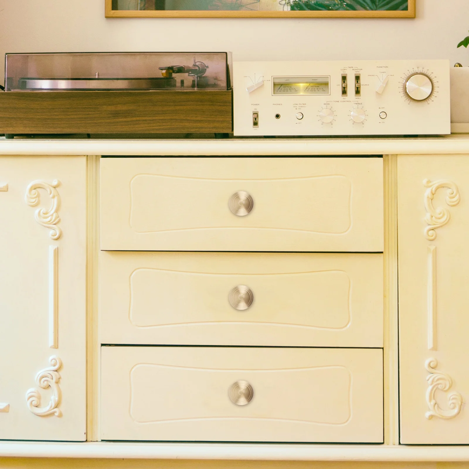 

1pc Brass Round Cabinet Knob Golden Drawer Pull Premium Material Durable Furniture Accessory Smooth Corrosion Resistant