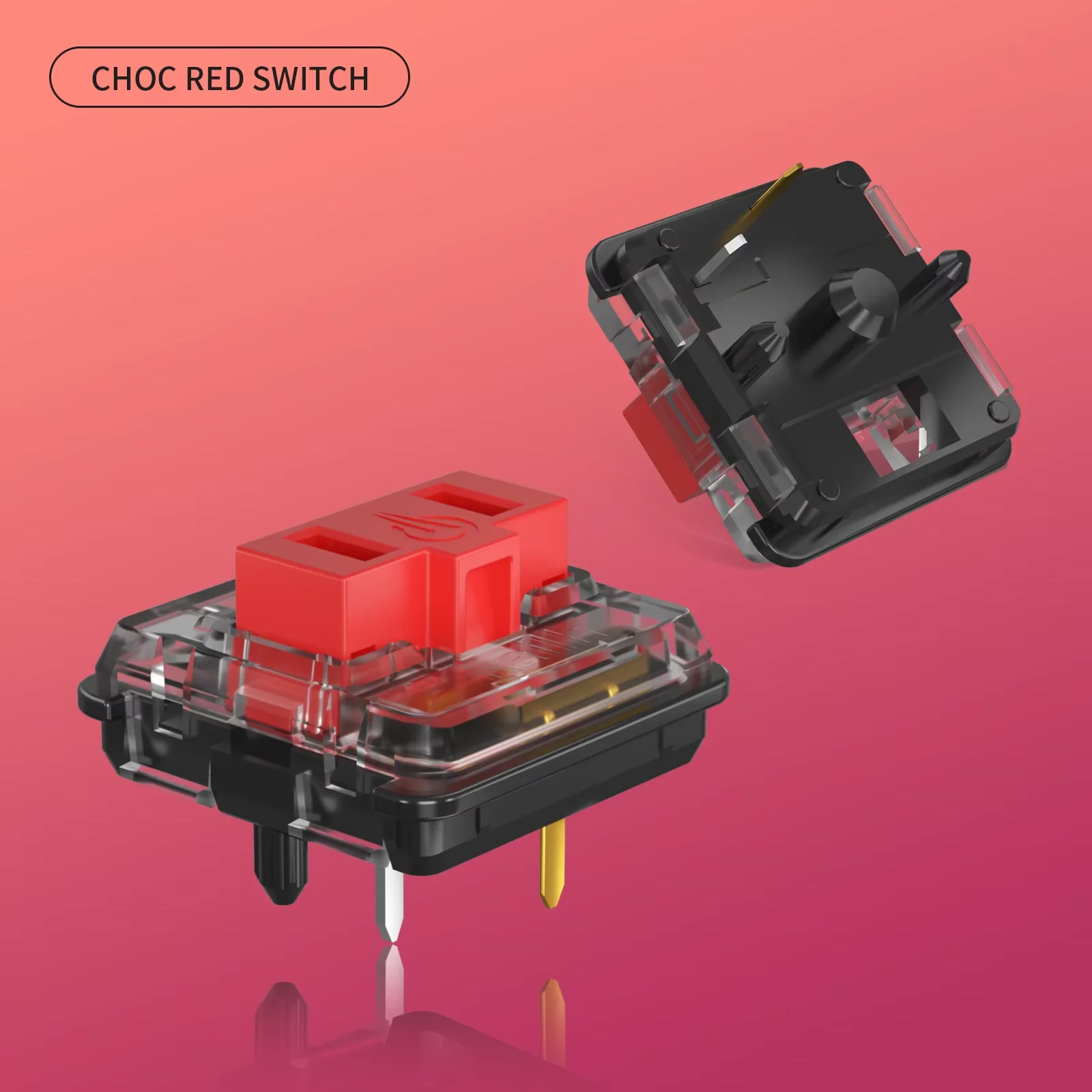 Kailh Choc Interruttore a basso profilo 1350 RGB Interruttore tastiera cioccolato Interruttori lineari tattili clicky Marrone Bianco Rosso Hitbox personalizzato