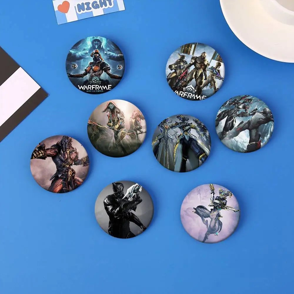 لعبة W-Warframe دبابيس إبداعية مضحكة مستديرة المفاجئة في بروش شارة حقيبة الظهر قبعة اكسسوارات مجوهرات هدايا لصديق