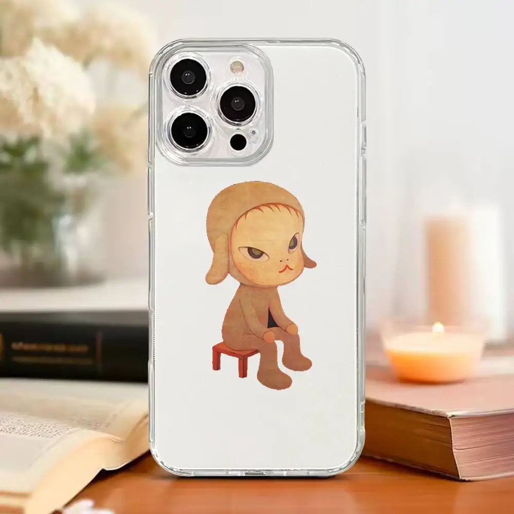 

Cute Y-Yoshitomo N-Nara Art Phone Case Silicone Transparent Soft For IPhone17,16,15,14,13,12,11 Plus,Pro Max