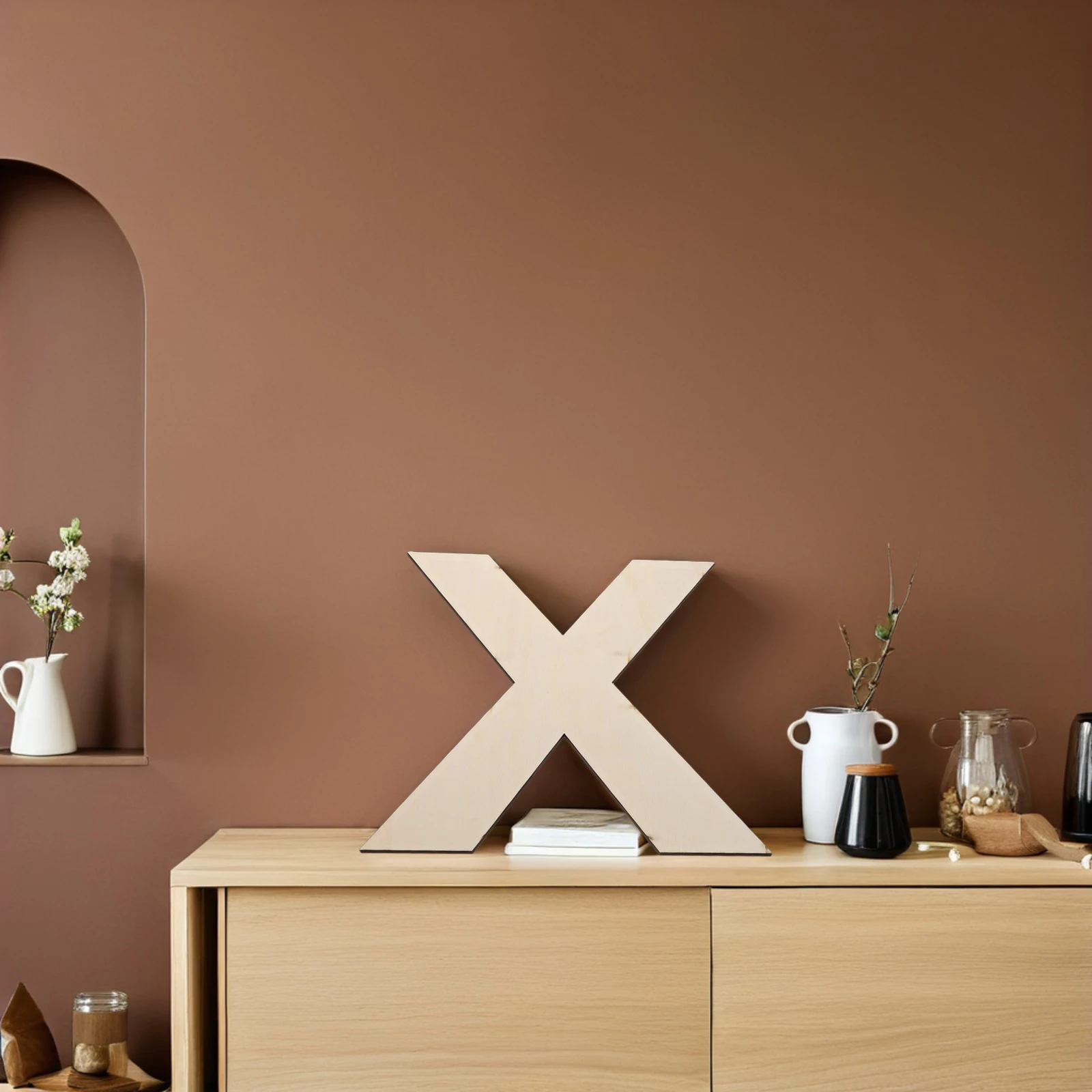 

Large Wooden Unfinished Natural Wood Alphabet for DIY Craft Wall Hanging Decoration Big Wooden Letter Cutout Home Wall