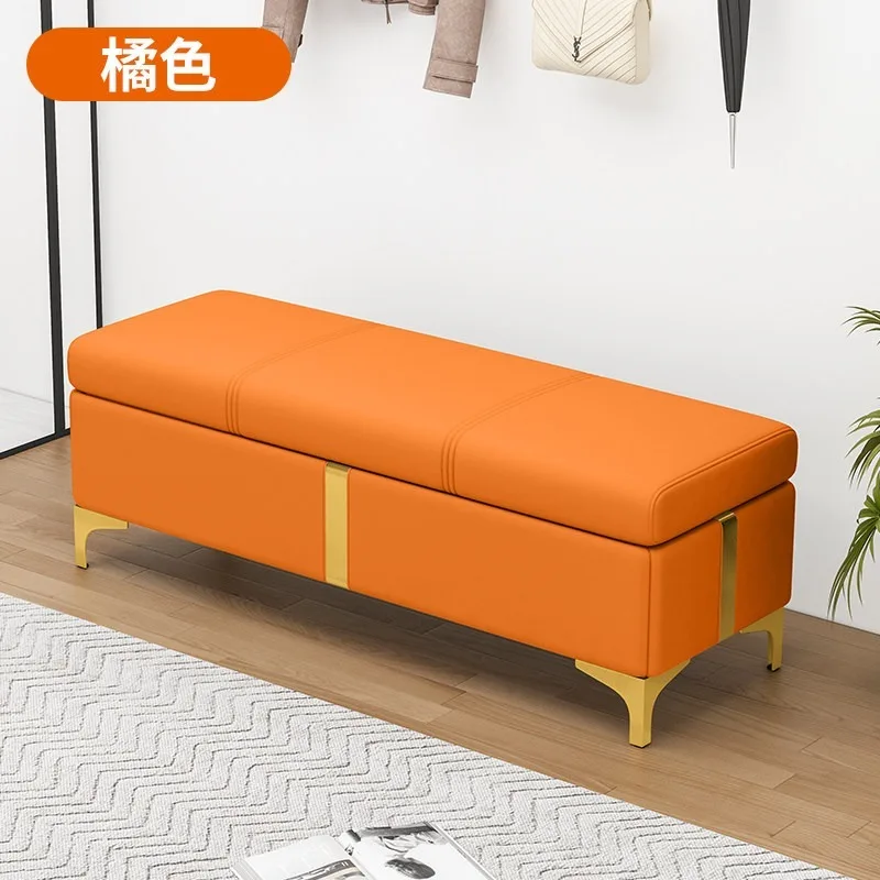 Shoe changing stool Home door can sit shoe cabinet Clothing store fitting room Long storage stool Bed end storage Sofa stool