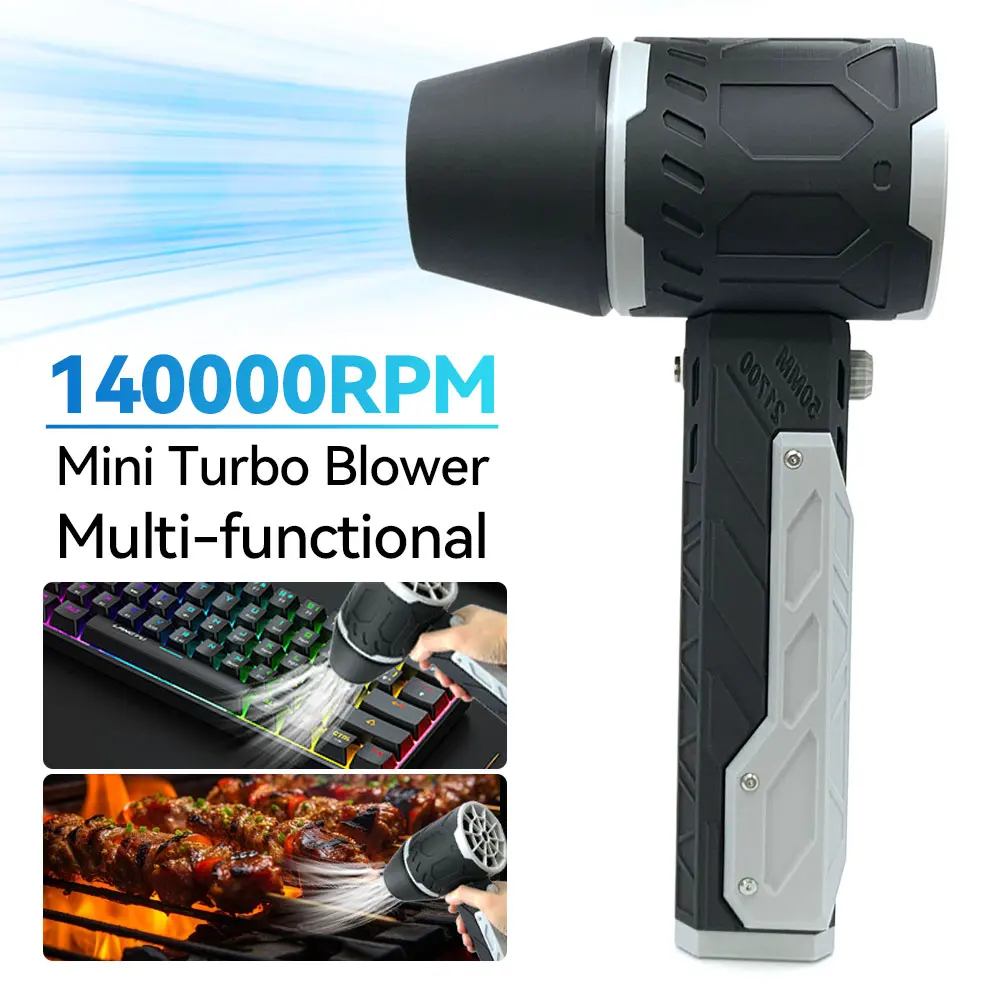 140000RPM Turbo Fan Extra Large Brushless Motor Turbo XL Jet Fan Powerful Blower Thrust 1000g Car Blow Dry Yard Cleanup Tool