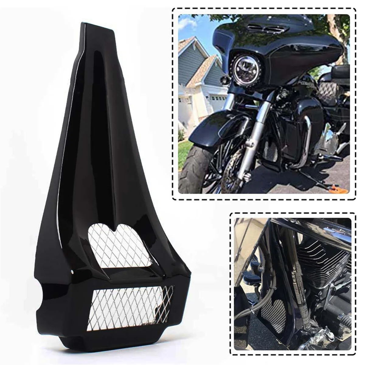 Motorcycle Front Radiator Cover Fairing Spoiler for Touring FLHTCU Electric Road Street Glider Bagger