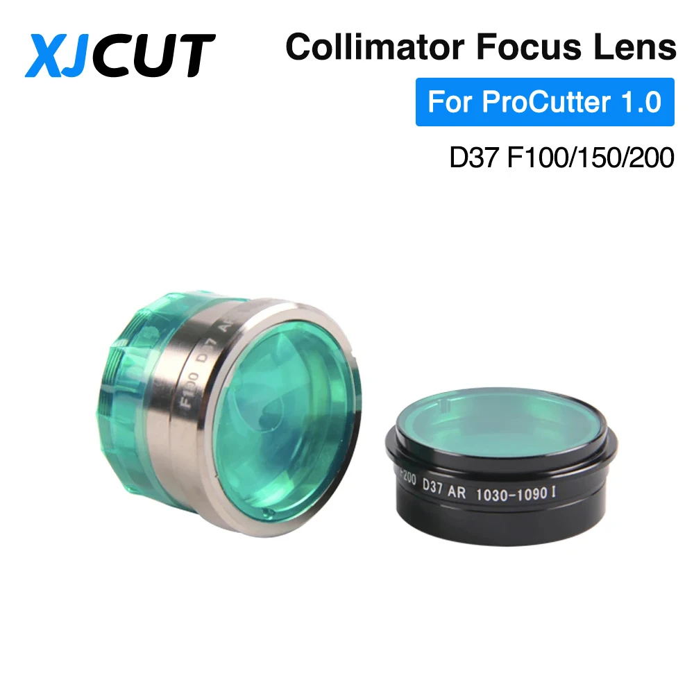 XJCUT Fiber Laser Precitec Collimator Focusing Lens D37 F100/150/200 with Lens Holder for ProCutter 1.0 Laser Cutting Head 0-6KW