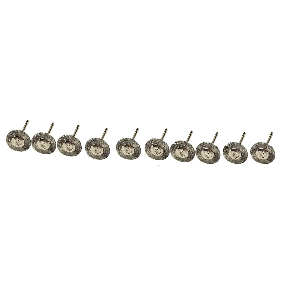 Set Brushes Replacement Wire Wheel Tool Copper Steel Cleaner Polish Rotary Grinder Accessories 10PCs New Useful