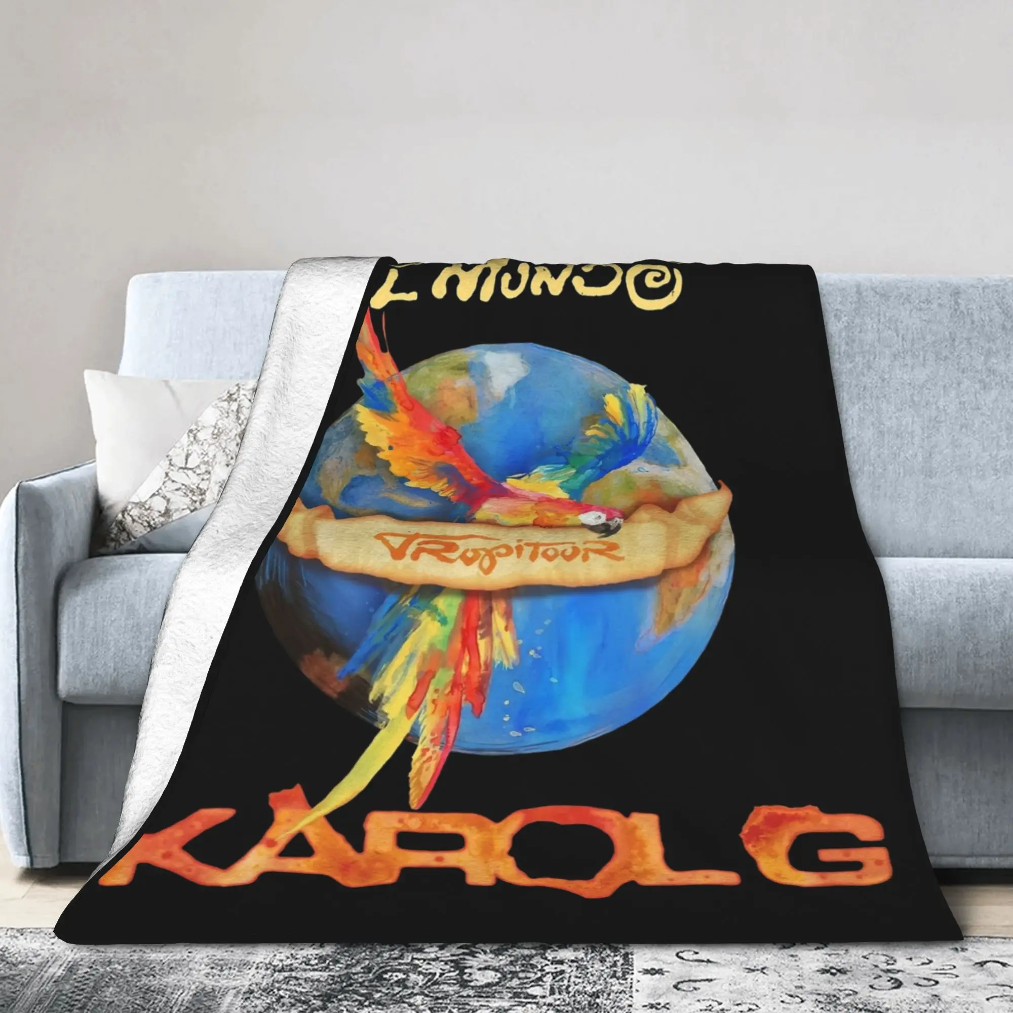 Karols G TropiTour 2026 Blankets Flannel Autumn/Winter Ultra-Soft Throw Blankets for Bedding Travel Plush Thin Quilt