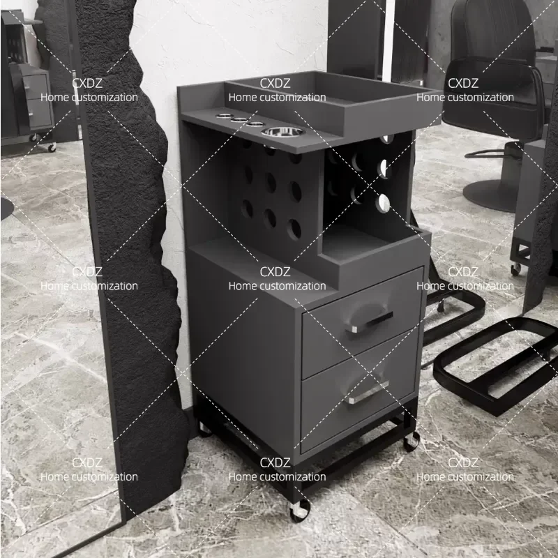 Barber Shop Tool Cart Hair Stylist Storage Cabinet Salon Hairdresser Rolling Trolley Organizer for Beauty Spa Equipment