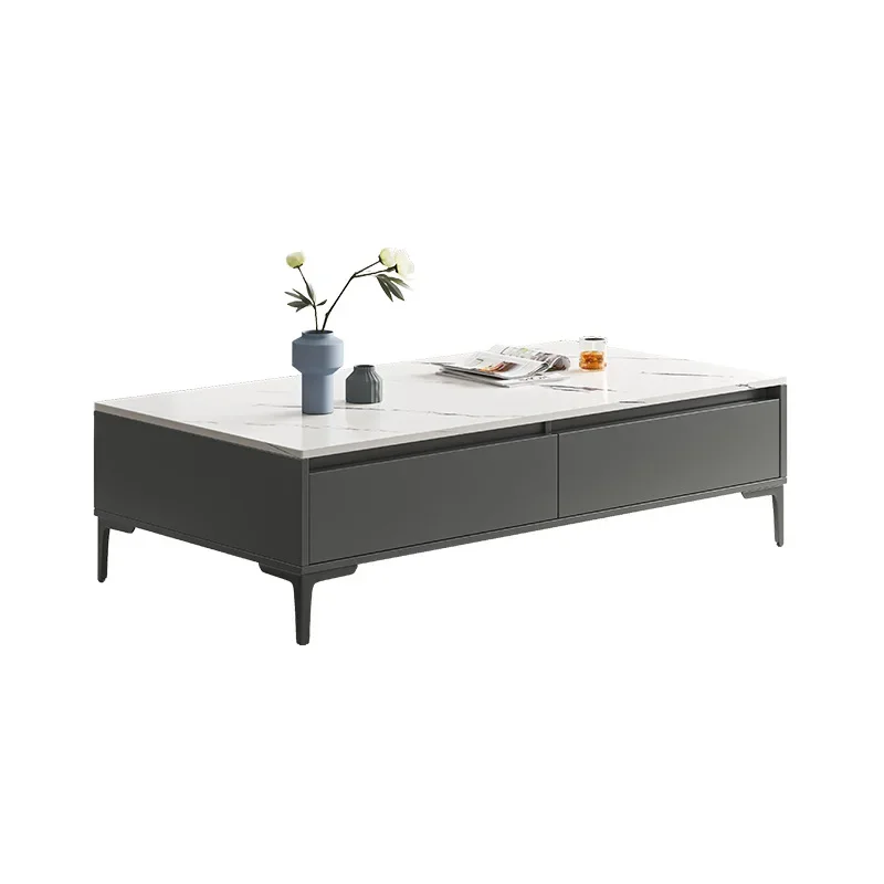 

Coffee table living room household small tea table simple modern small apartment balcony table square light luxury wabi sabi mi