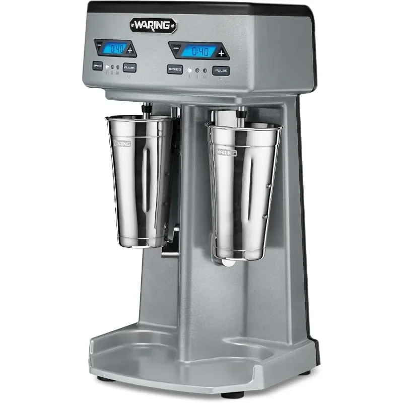 

Commercial Heavy-Duty Double Spindle Drink Mixer, Each Spindle Has Independent with Countdown Timer, Digital Display