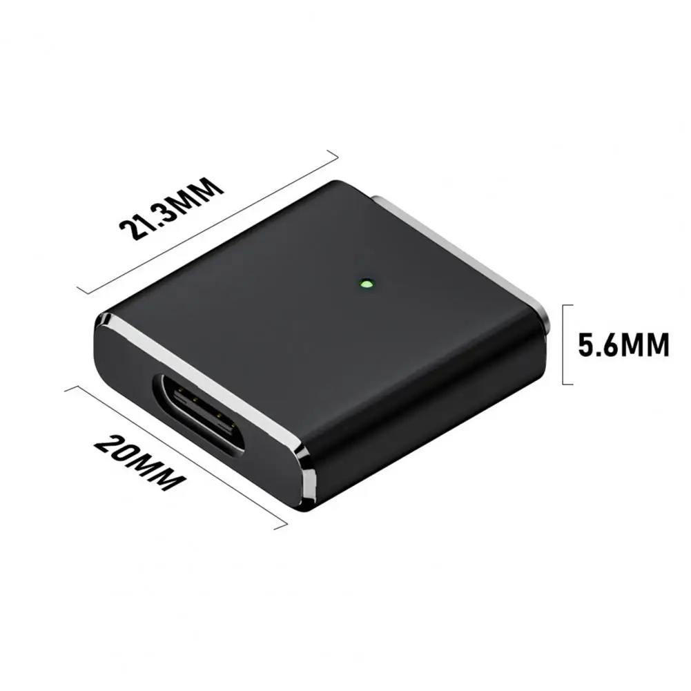 Wymienny adapter Magsafe3 o dużej mocy 100 W typu c żeński na 5-pinowy adapter ze wskaźnikiem LED dla Macbook/pro/air dla Apple