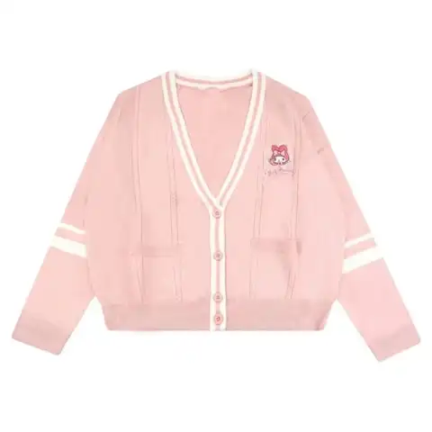 เสื้อคาร์ดิแกนลายการ์ตูนน่ารัก มายเมโลดี้ ซินนามอโรล เฮลโลคิตตี้ เสื้อถักนิตติ้ง สไตล์ลำลอง พรีปปี้