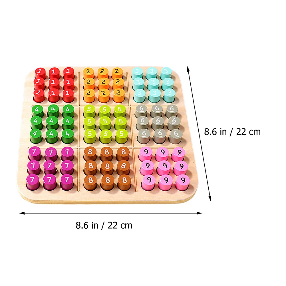 1Set Kids Sudoku Board Game Wooden Educational Intellectual Development Early Learning Arithmetic Board