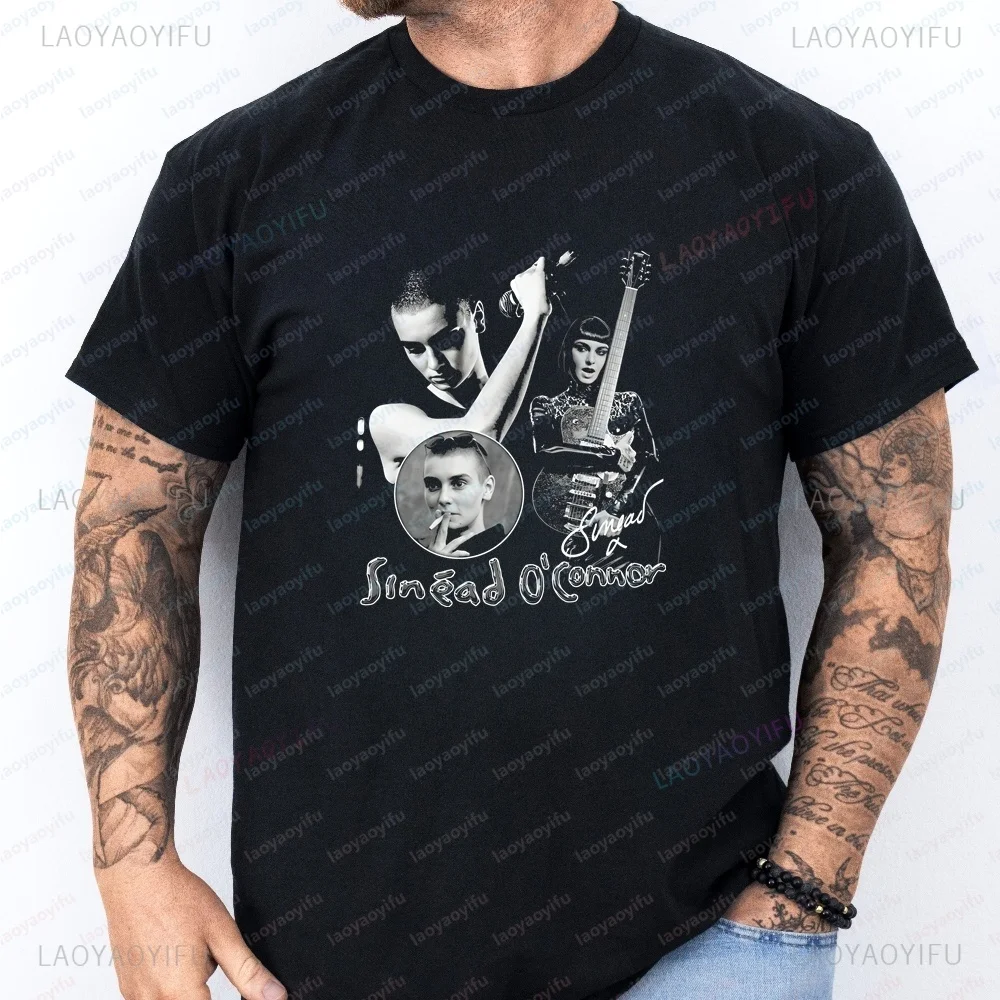 Retro Sinéad O'Connor Printed T-shirt - Gender-neutral Trendy Short-sleeved Shirt Suitable for Both Men and Women