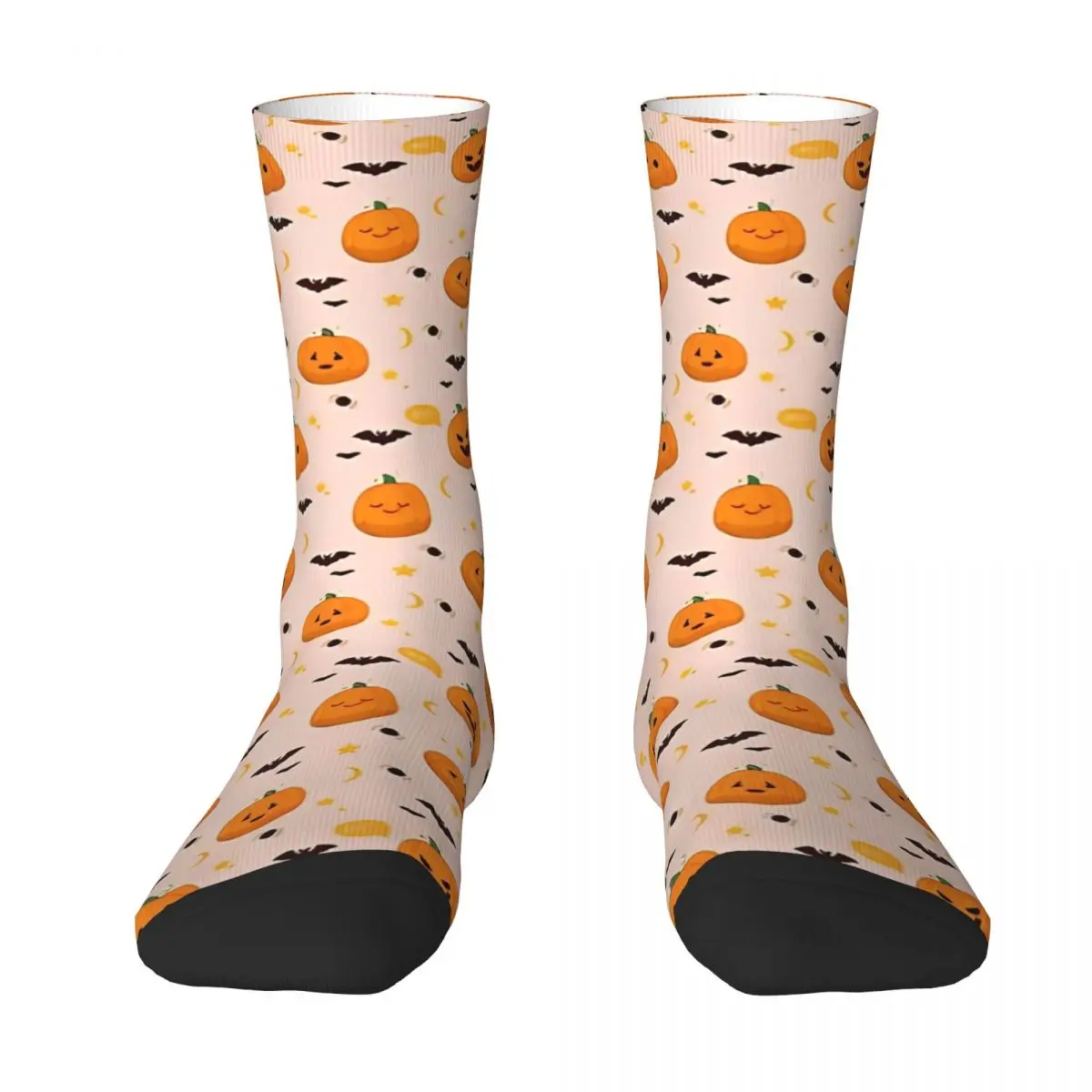 Women Men Socks Pumpkin Witches Halloween Pumpkin Stockings Winter Casual Medium Soft Socks Design Running Sports Anti-Slip Sock