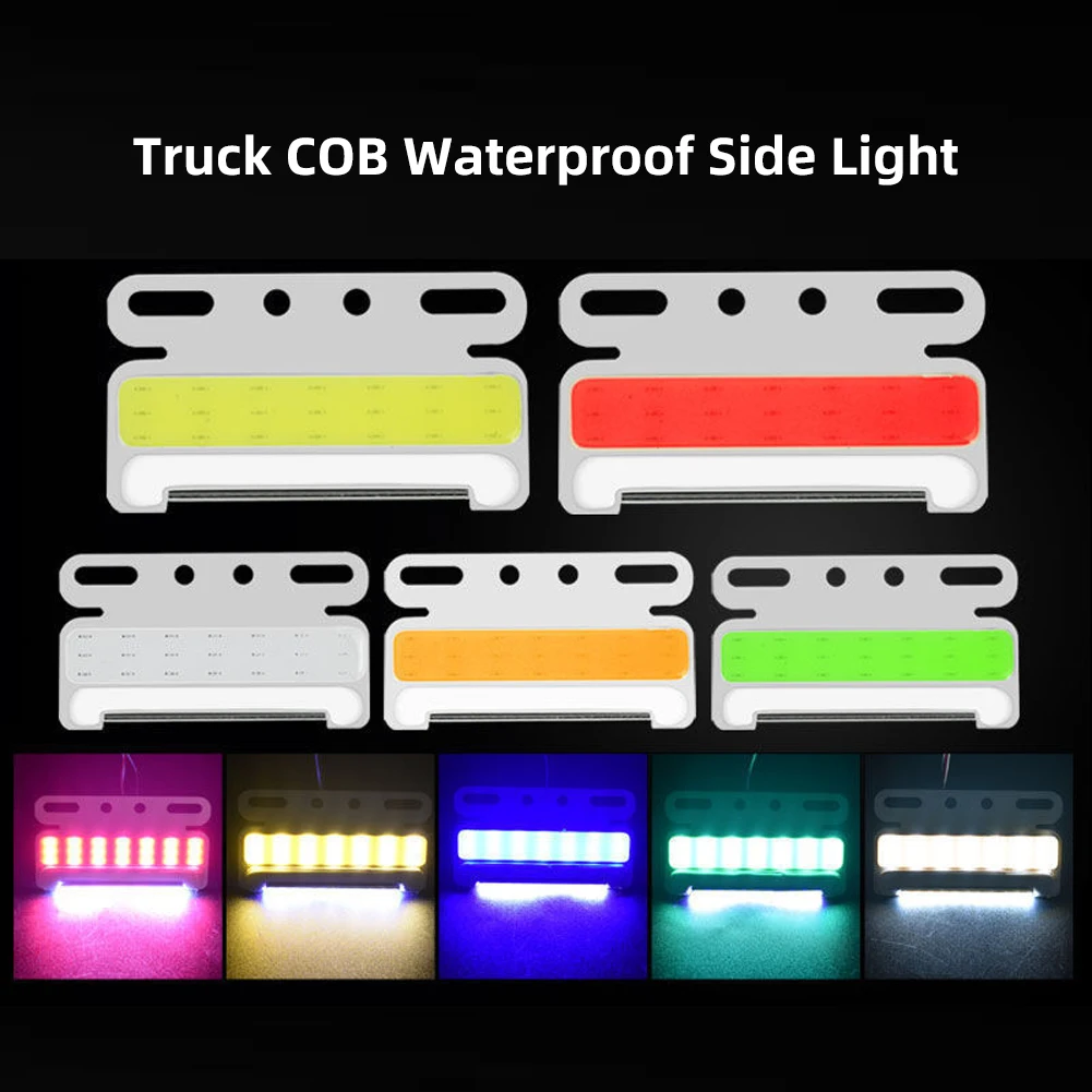 Auto Car COB Truck Sidelight 24V LED Lamp For Truck Turning Side Lights Signal Decoration Lamp DC24V Bulb For Car Lighting