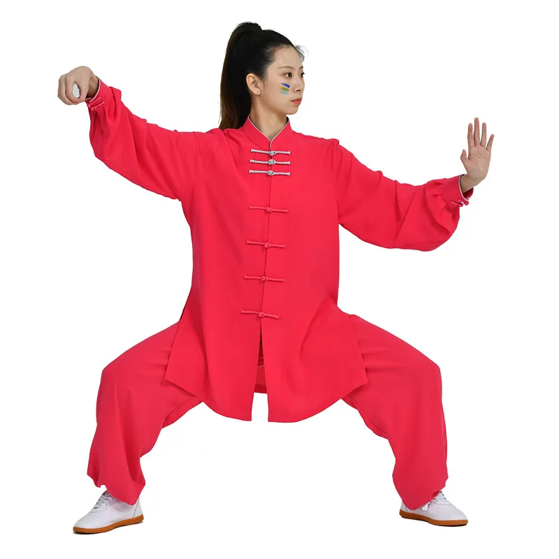 Tai Chi Uniform Traditional Chinese Wushu Kungfu Suit Gradient Color Martial Arts Wing Chun Suit Taijiquan Morning Exercise