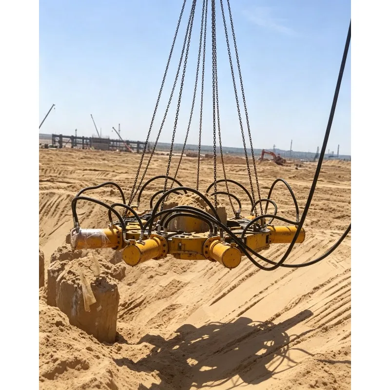Round Hydraulic Concrete Pile Breaker Modular Concrete Pile Cutter Foundation Pile Head Breaking Machine for 20‑40T Excavators